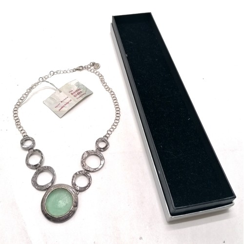 579 - 925 silver Roman Glass Company necklet in original retail box - 40cm long & 22g total weight