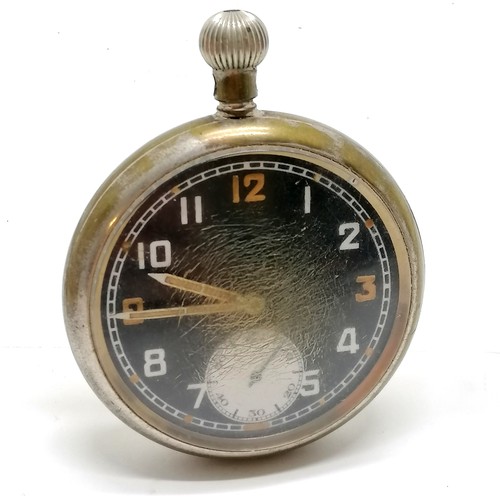 639 - 3 x vintage pocket watches inc Vintrix on an antique silver hallmarked albert chain with fob (34cm l... 