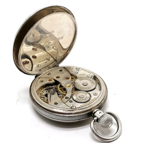 646 - Winegarten's (145 Bishopsgate, London) antique silver cased open faced super fine pocket watch  - 48... 