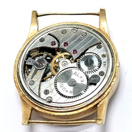 658 - Universal Geneve 18ct gold 28mm cased manual wind wristwatch with a 251 movement - lacks winding ste... 