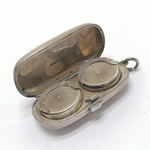 690 - 1909 Chester silver double sovereign case with engraved detail by S Blanckensee & Son Ltd - 6.5cm in... 