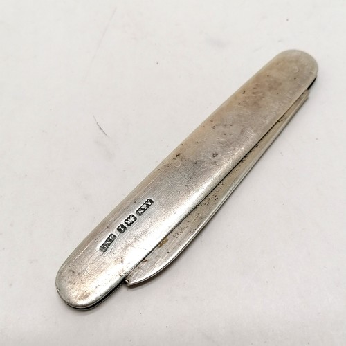 706 - 1911 Army & Navy Stores silver fruit knife by John Yeomans Cowlishaw - total length 14.5cm & total w... 