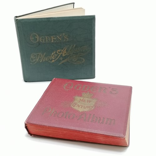 84 - 2 x antique (c.1900) Ogdens Guinea Gold albums with cards - the red album (cards numbered 1-200) con... 