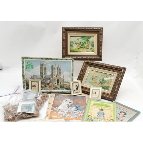 118 - 3 x complete wooden jigsaws (inc Lincoln cathedral), Bonzo picture, 2 x Ameliaranne books, 5 Harry R... 