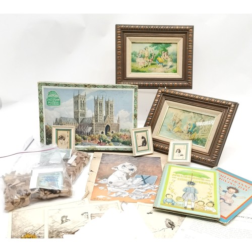 118 - 3 x complete wooden jigsaws (inc Lincoln cathedral), Bonzo picture, 2 x Ameliaranne books, 5 Harry R... 