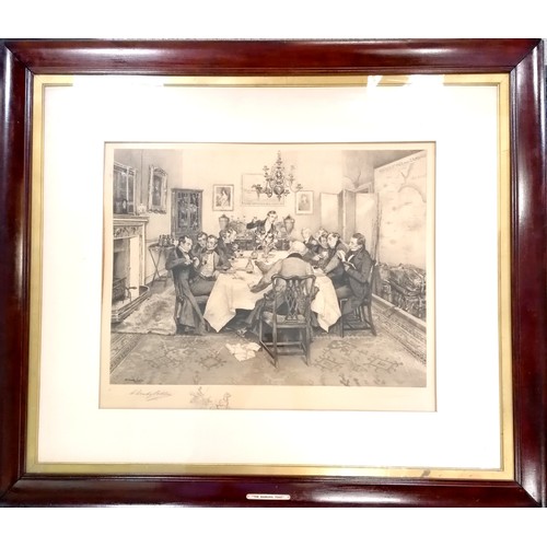 125 - Walter Denby Sadler (1854-1923) large signed 1901 engraving of 'The Bagman's Toast' etched by Willia... 