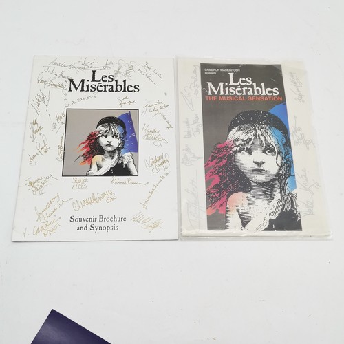 134 - Qty of theatre / west end programmes - mostly Les Misérables inc signed / multi-signed + Lonnie Done... 