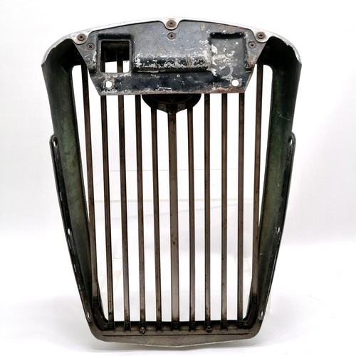 153 - Wolseley chrome radiator grill - 34cm x 47cm ~ slight damage to 'S' on badge