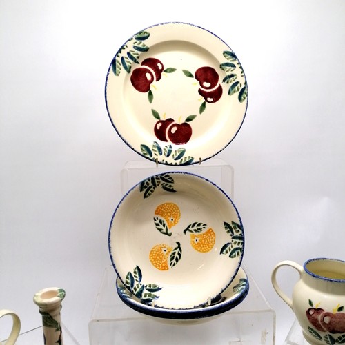 196 - Qty of Poole pottery tea / dinner ware with various fruit detail - largest plate 26.5cm diameter ~ i... 