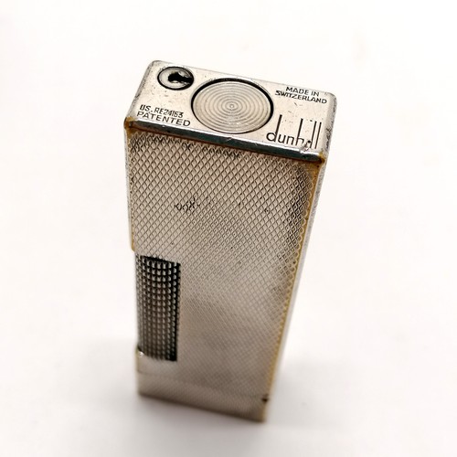 260 - Dunhill silver plated vintage rollagas lighter in original box with booklet ~ slight signs of wear