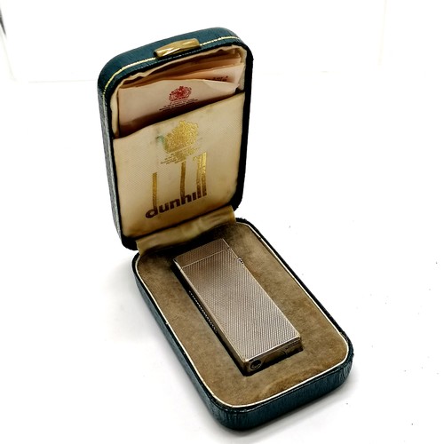 260 - Dunhill silver plated vintage rollagas lighter in original box with booklet ~ slight signs of wear