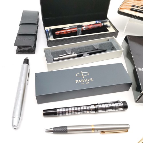 309 - Qty of pens inc boxed Parker, Balmain etc