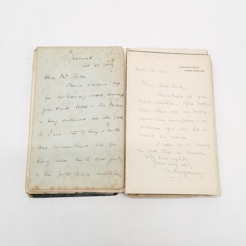 7 - Antique (1861+) autograph book with many signed pasted in pieces inc Nelson, Earls, Ladies, Montague... 