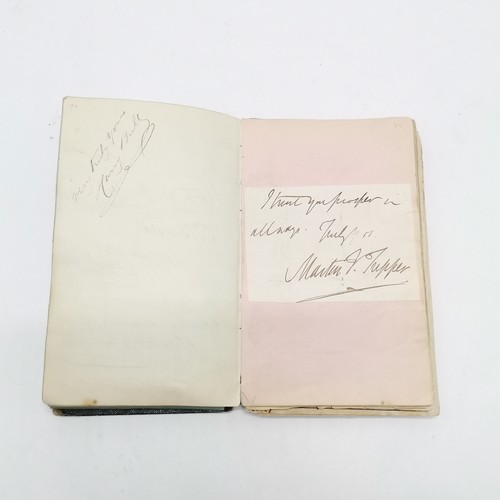 7 - Antique (1861+) autograph book with many signed pasted in pieces inc Nelson, Earls, Ladies, Montague... 