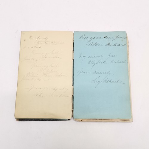 7 - Antique (1861+) autograph book with many signed pasted in pieces inc Nelson, Earls, Ladies, Montague... 