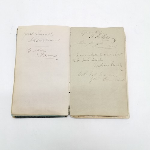 7 - Antique (1861+) autograph book with many signed pasted in pieces inc Nelson, Earls, Ladies, Montague... 