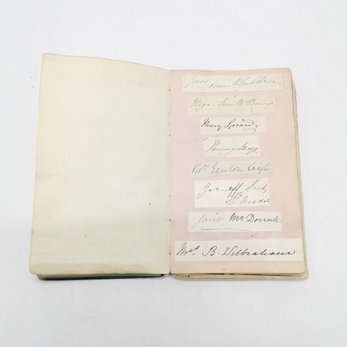 7 - Antique (1861+) autograph book with many signed pasted in pieces inc Nelson, Earls, Ladies, Montague... 