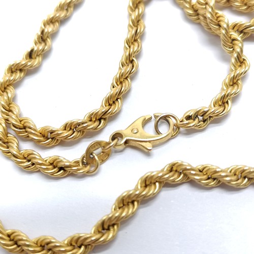 401 - 9ct hallmarked gold rope twist 46cm neckchain - 6.4g - SOLD ON BEHALF OF THE NEW BREAST CANCER UNIT ... 