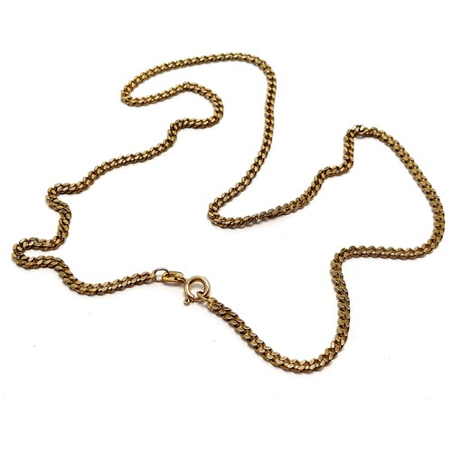 426 - 9ct hallmarked rose gold filed curb link 48cm neckchain - 9g - SOLD ON BEHALF OF THE NEW BREAST CANC... 