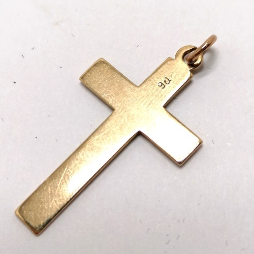 508 - Antique 9ct marked gold cross (3cm & 1.3g) t/t antique unmarked silver & gold ALBERT brooch ~ SOLD I... 