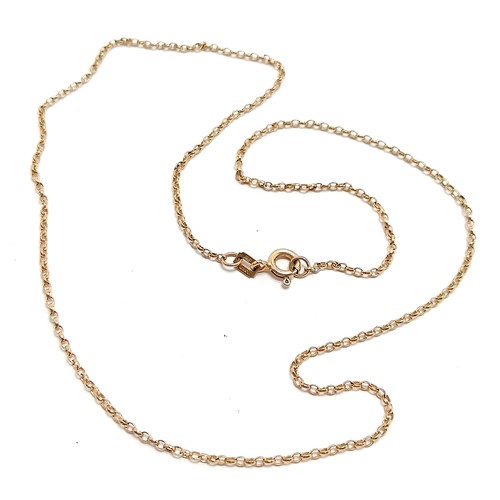 518 - 9ct hallmarked gold 44cm fine belcher link neckchain - 2.3g