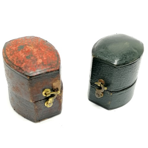 525 - 2 x antique Georgian ring boxes inc T R Russell (Liverpool)