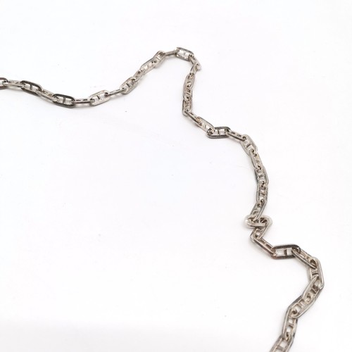 536 - Silver hallmarked anchor link 78cm neckchain - 40g