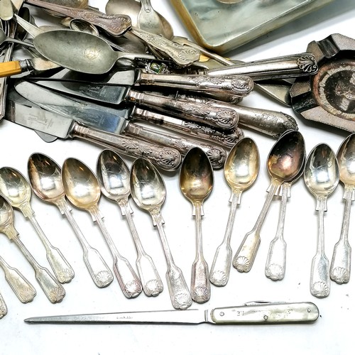 730 - Qty of boxed + loose silver plated cutlery inc kings pattern ~ SOLD IN AID OF LOCAL CHARITY 'THE HON... 