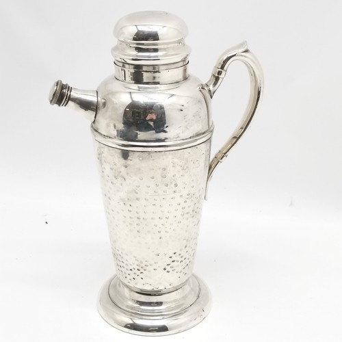 733 - Canadian silver plated cocktail shaker - 28cm high with no obvious damage