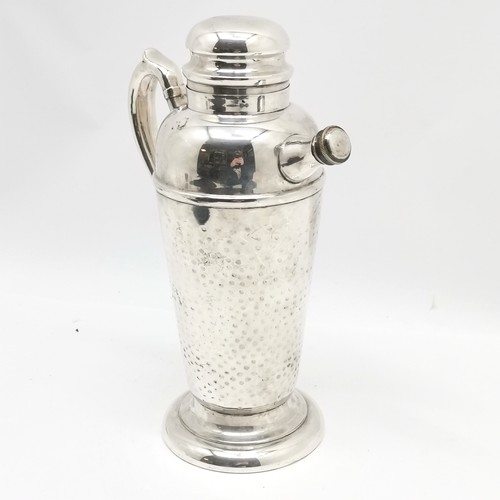 733 - Canadian silver plated cocktail shaker - 28cm high with no obvious damage