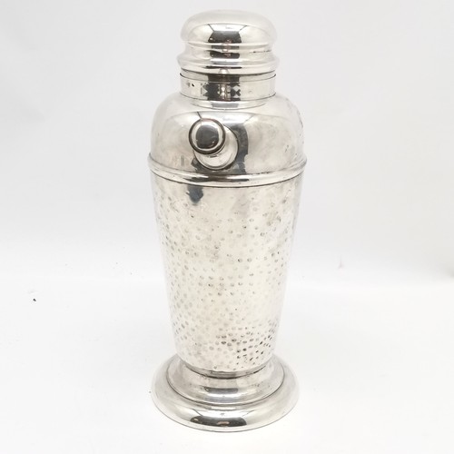 733 - Canadian silver plated cocktail shaker - 28cm high with no obvious damage