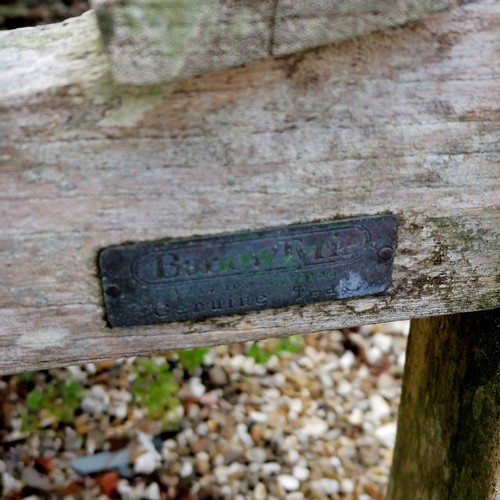 45 - Pair of weathered Barlow Tyrie teak garden benches - 160cm long x 52cm deep x 89cm high