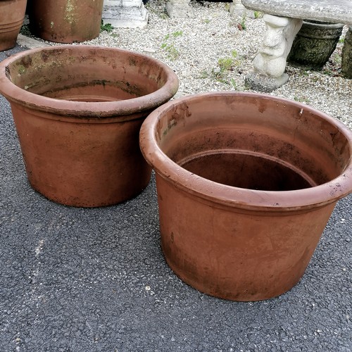 69 - Pair of large terracotta planters -  57cm diameter