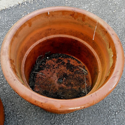 69 - Pair of large terracotta planters -  57cm diameter