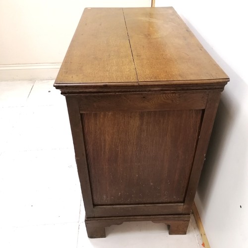 93 - Antique mahogany 2 over 3 chest of drawers with walnut veneered drawer fronts -  97cm wide x 54cm de... 