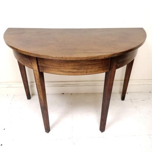 136 - Pair of antique mahogany D end tables - 106cm wide x 53cm deep x 73cm high (each table)