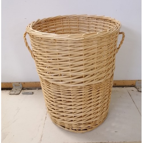 160 - Tall circular log basket - no obvious damage