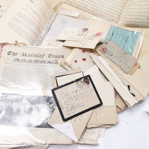 178 - Large qty of ephemera / deeds / letters inc antique