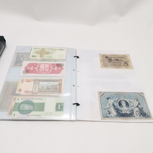 184 - Qty (in 2 albums) of world banknotes ~ approx 200