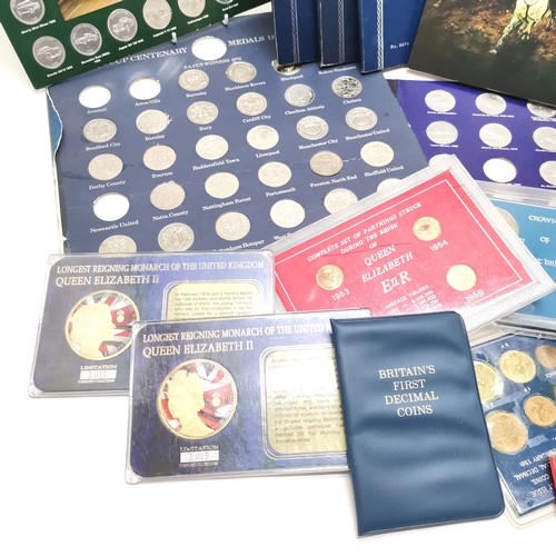 187 - Qty of oddments inc cased 2002 Euro coin collection (with COA), 3 x Whitman folders (part filled), A... 