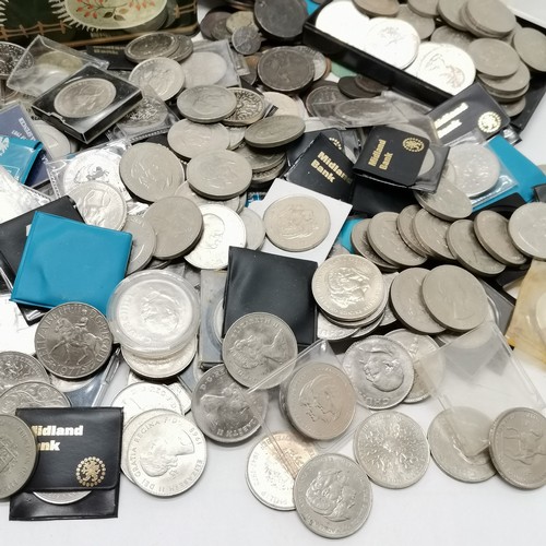 188 - Large lot of mostly crowns t/w small qty of other coins inc antique cartwheels etc