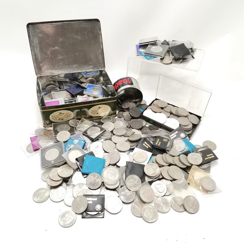 188 - Large lot of mostly crowns t/w small qty of other coins inc antique cartwheels etc