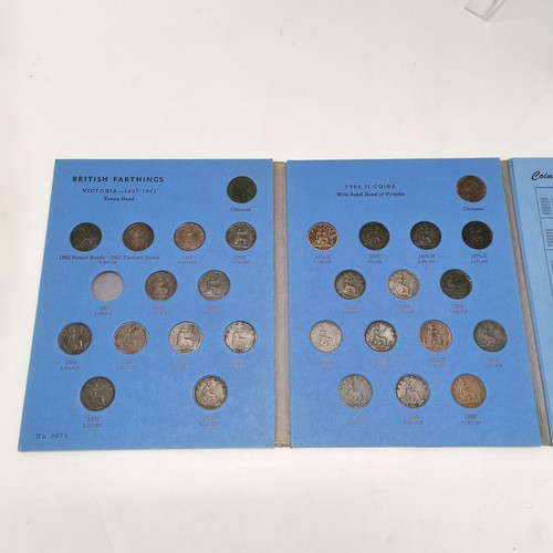 189 - 16 x Whitman / Hirschhorn folders with coins inc silver (shilling folder nearly complete) t/w assort... 