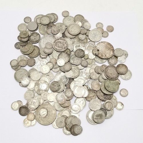 191 - Qty of mostly silver coins inc Victorian ~ total weight (lot) 960g