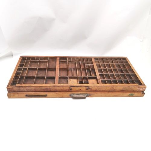 198 - 2 x antique printers trays (1 with original cup handle) - 83cm x 36cm