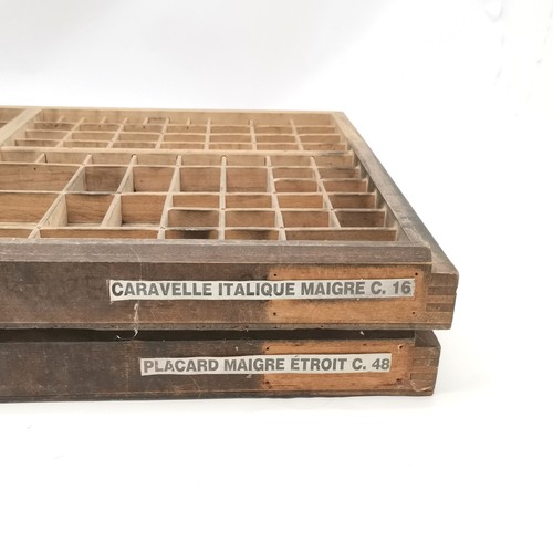 199 - 2 x vintage printers trays - 65cm x 44cm