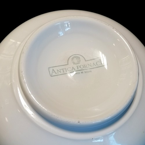 211 - 2 x Antica Fornace Italian mixing bowls - largest 33cm diameter ~ slight frittering to rims