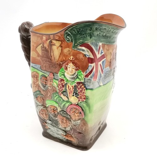 216 - Royal Doulton The Drake Jug from a ltd ed - 27.5cm high ~ has hairline crack to 1 side