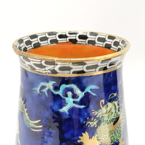 217 - 3 x Hancock Coronaware Dragon pattern vase (26cm), bowl & plate ~ the vase has old restoration to ri... 