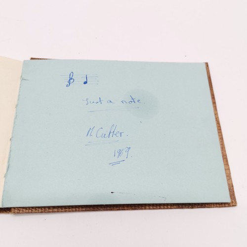 238 - Vintage autograph book hand signed by the Beatles (?), Rolling Stones (?), Anne Crawford, Katie Boyl... 